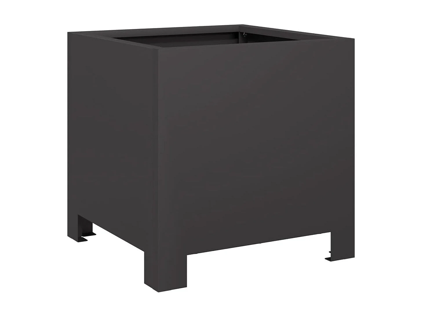 Fioriera rialzata per aiuole fioriere giardino terrazze set da 2 30 x 30 x 30 cm acciaio nero 02_0038916