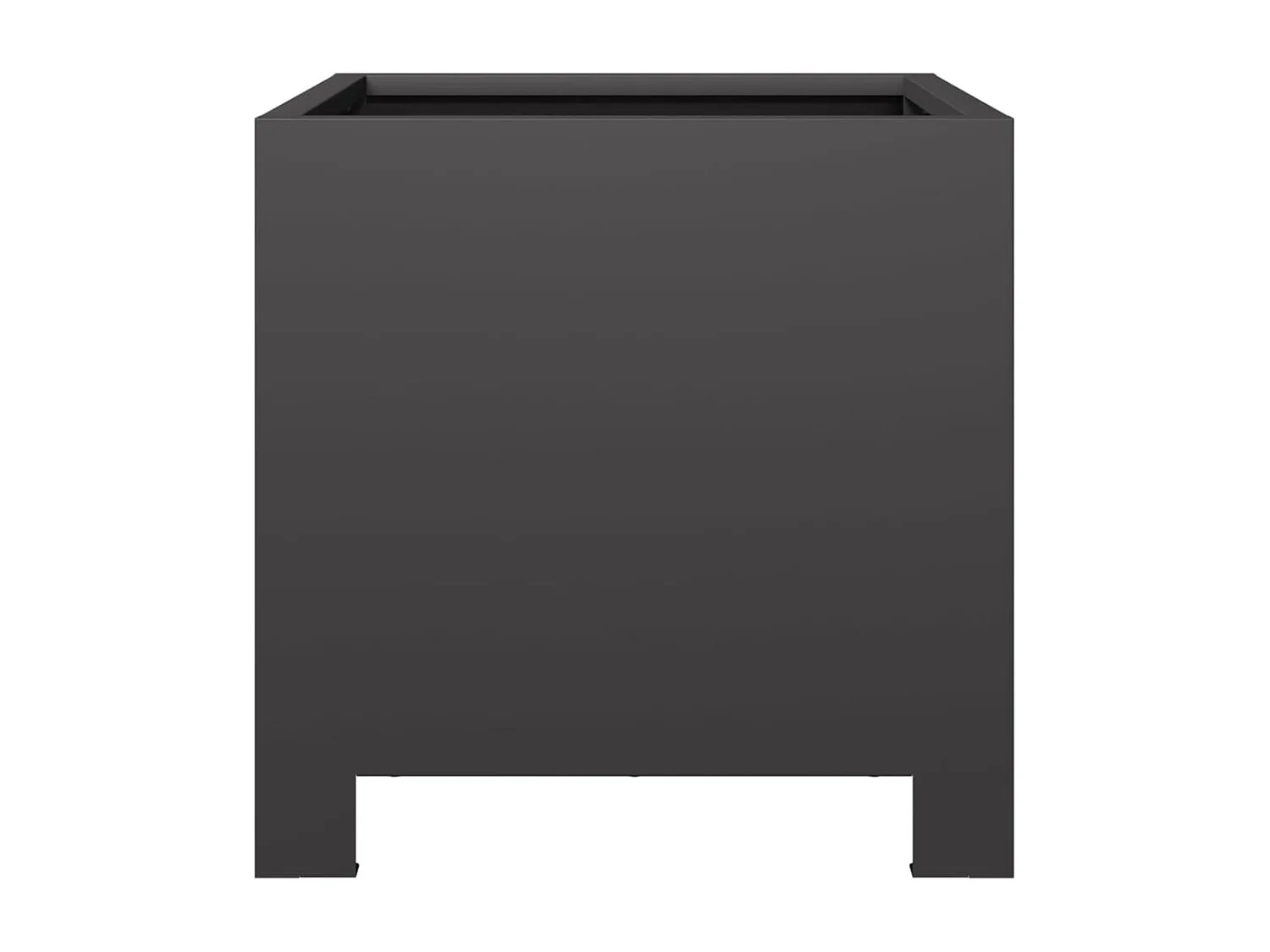 Fioriera rialzata per aiuole fioriere giardino terrazze set da 2 30 x 30 x 30 cm acciaio nero 02_0038916