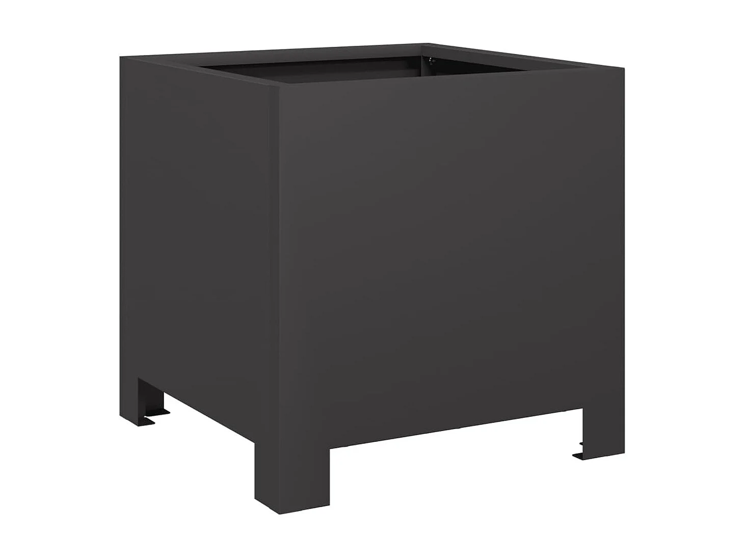 Fioriera rialzata per aiuole fioriere giardino terrazze set da 2 30 x 30 x 30 cm acciaio nero 02_0038916