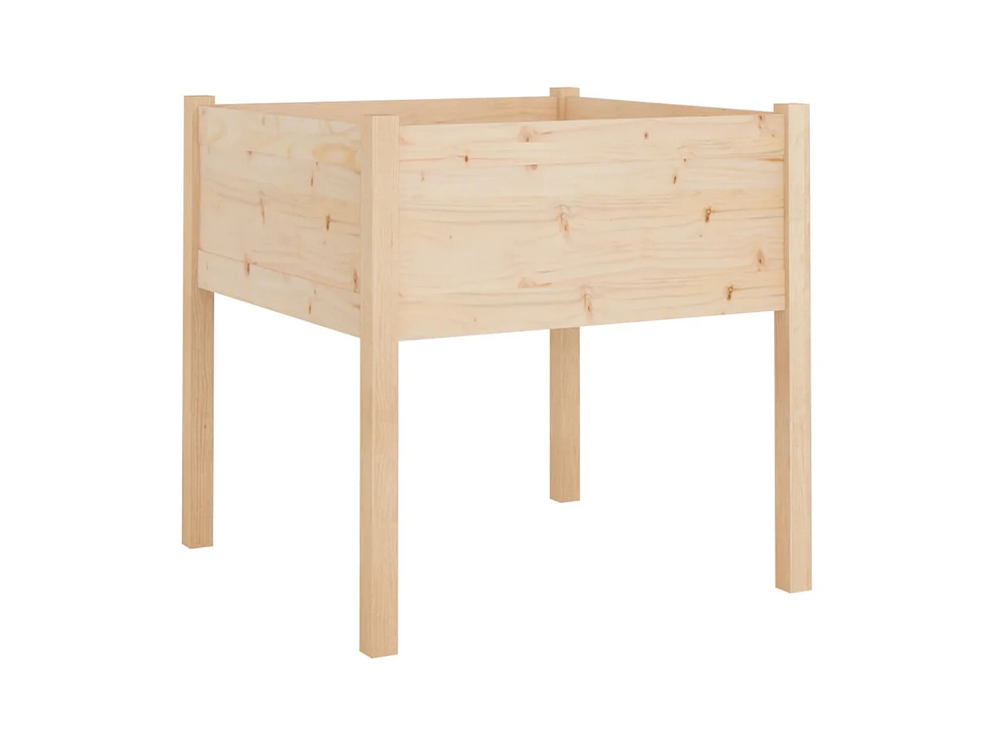 Jardinière bac lit surélevé bois marron 70 x 70 x 70 cm 02_0038560