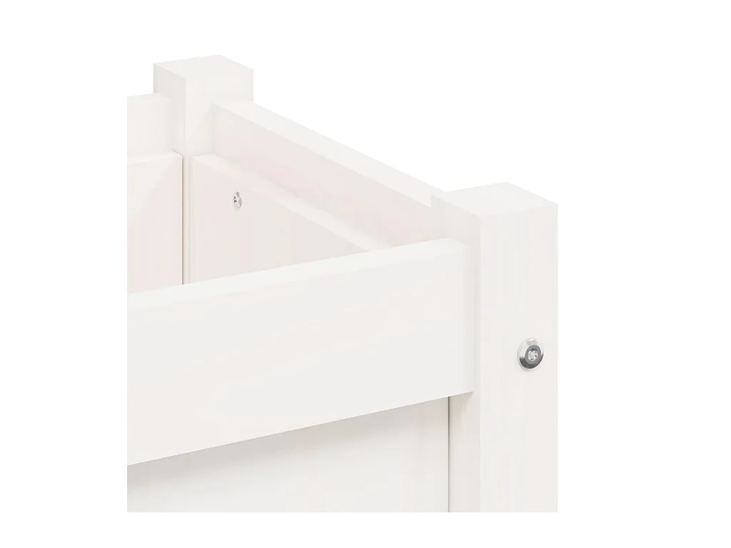 Jardinière bac lit surélevé bois blanche 90 x 31 x 31 cm 02_0039036