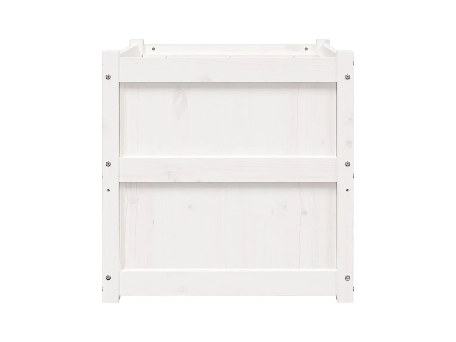 Jardinière bac lit surélevé bois blanche 60 x 60 x 60 cm 02_0037723