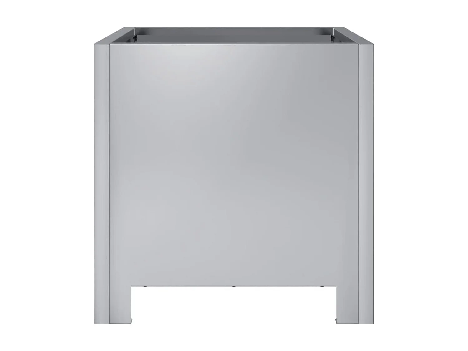 Fioriera rialzata per aiuole fioriere giardino terrazze set da 2 30 x 30 x 30 cm acciaio zincato argento 02_0038919