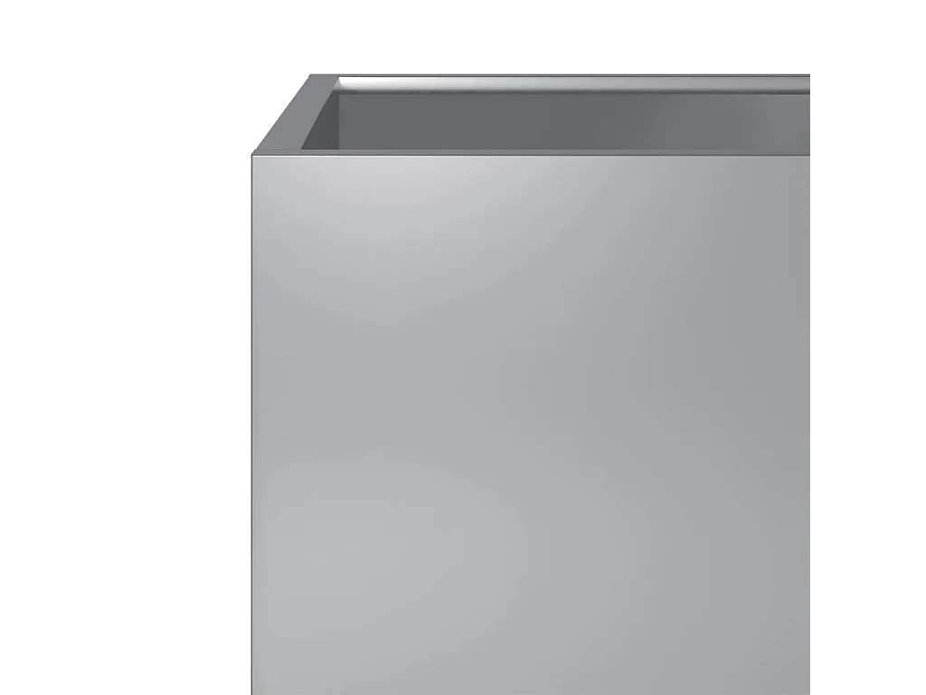 Fioriera rialzata per aiuole fioriere giardino terrazze set da 2 30 x 30 x 30 cm acciaio zincato argento 02_0038919