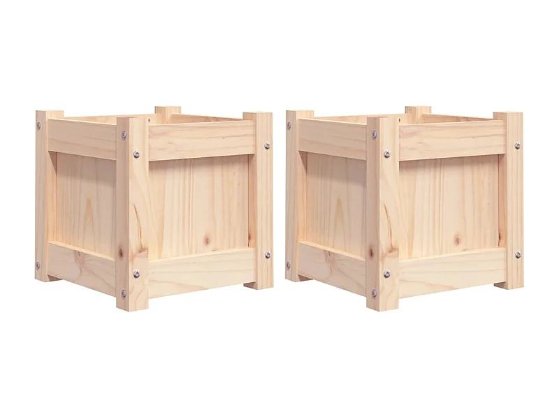 Jardinière bac lit surélevé bois marron 31 x 31 x 31 cm 02_0039044