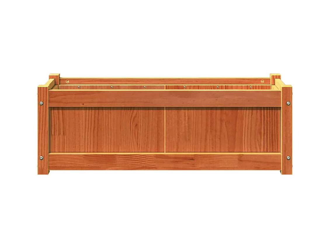 Jardinière bac lit surélevé bois marron 90 x 31 x 31 cm 02_0039066