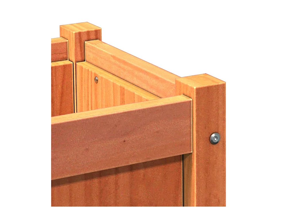 Jardinière bac lit surélevé bois marron 90 x 31 x 31 cm 02_0039066