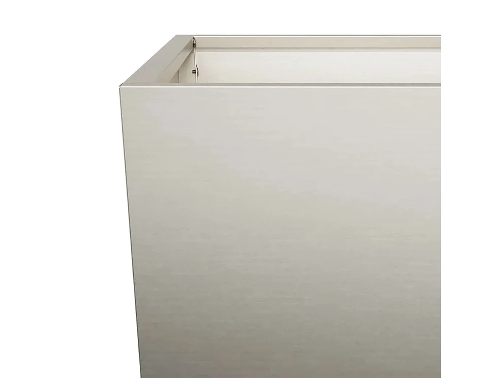 Conjunto de 2 vasos para canteiros elevados flores e terraços de jardim 35 x 35 x 75 cm aço corten marrom 02_0038942