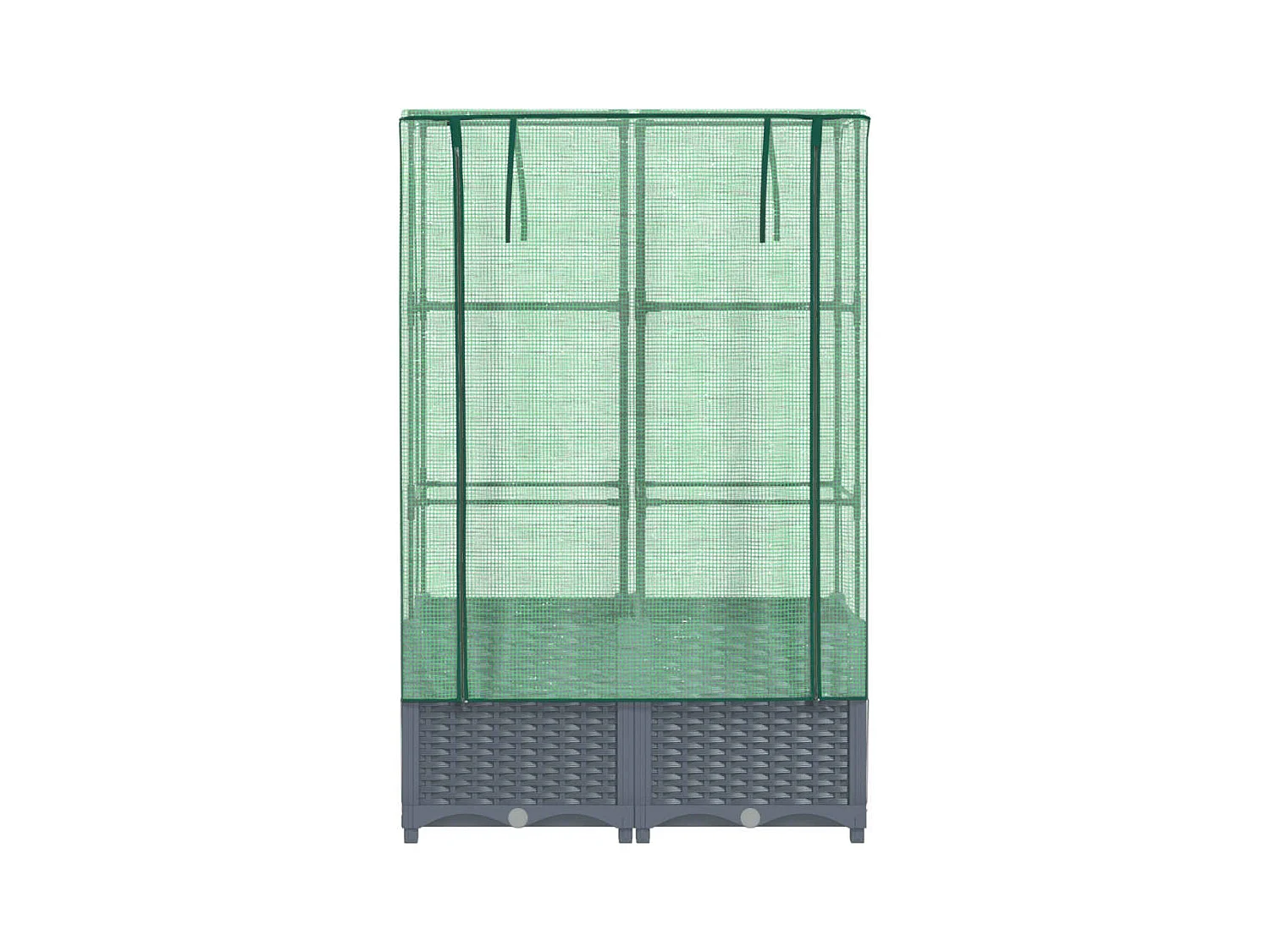 Jardinière bac lit surélevé grise 80 x 40 x 138 cm 02_0038790