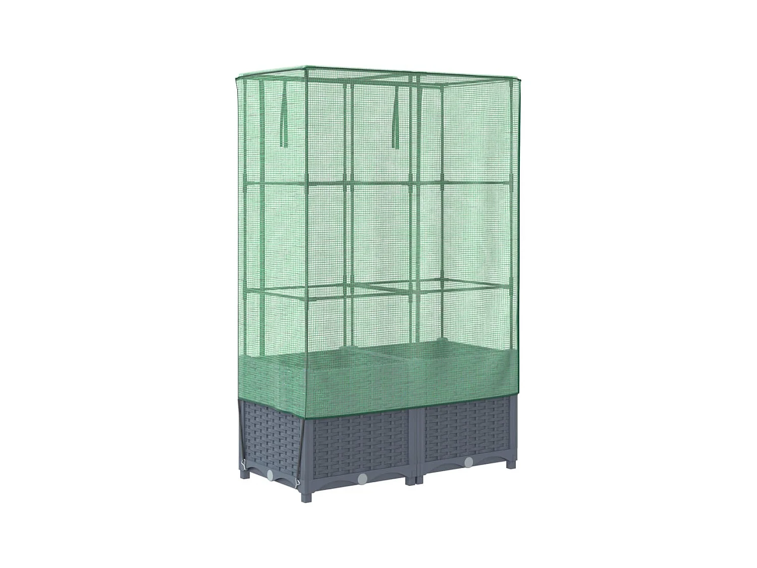 Jardinière bac lit surélevé grise 80 x 40 x 138 cm 02_0038790