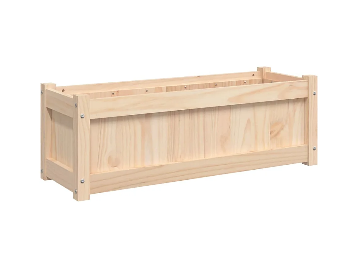 Jardinière bac lit surélevé bois marron 90 x 31 x 31 cm 02_0039045