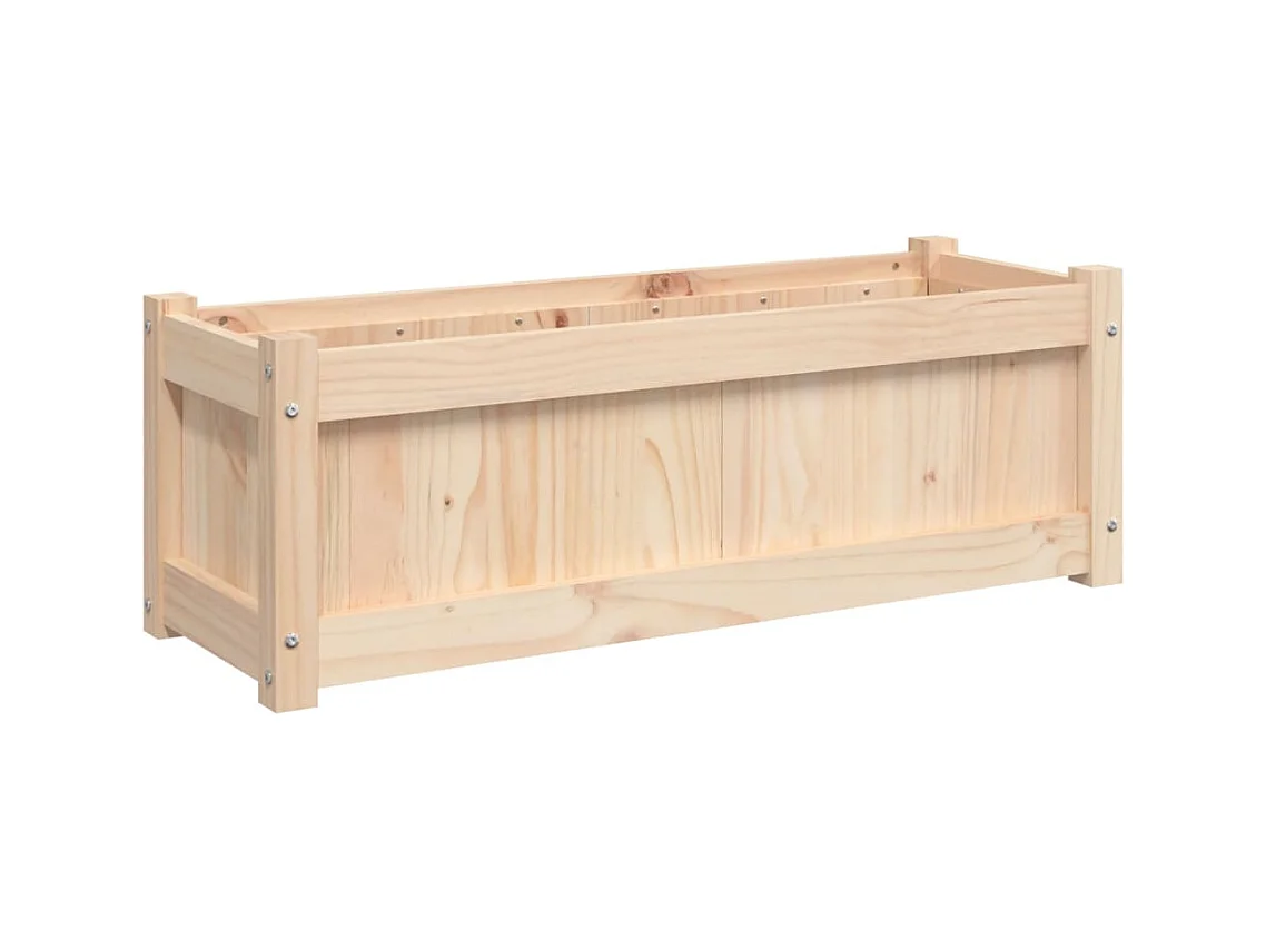 Jardinière bac lit surélevé bois marron 90 x 31 x 31 cm 02_0039045