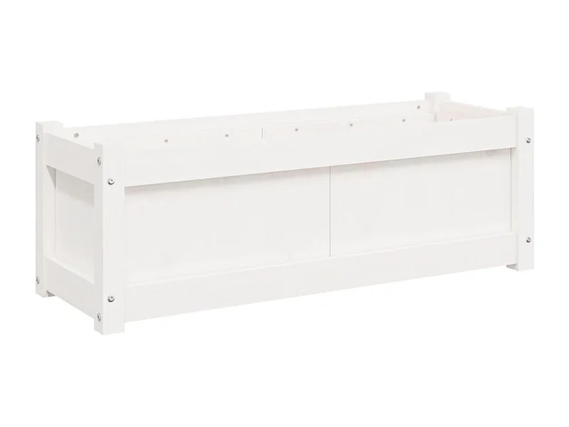 Jardinière bac lit surélevé bois blanche 90 x 31 x 31 cm 02_0037965