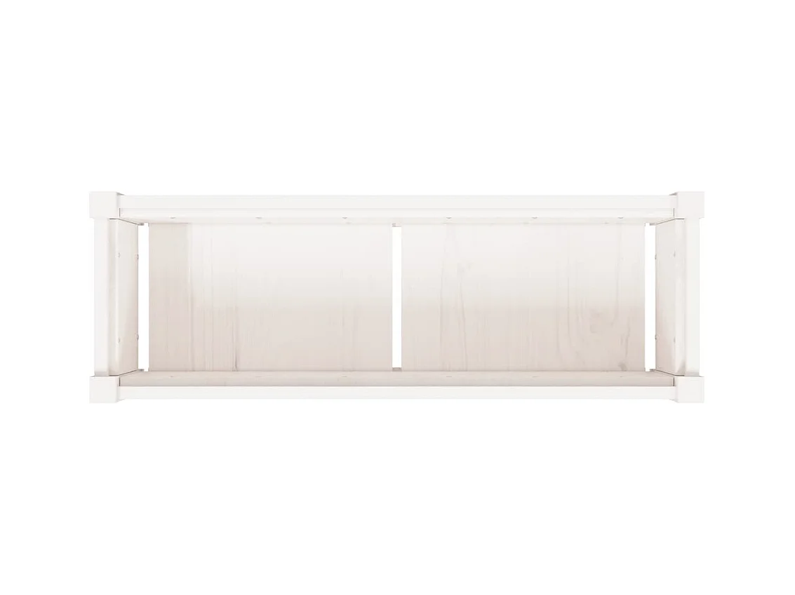 Jardinière bac lit surélevé bois blanche 90 x 31 x 31 cm 02_0037965