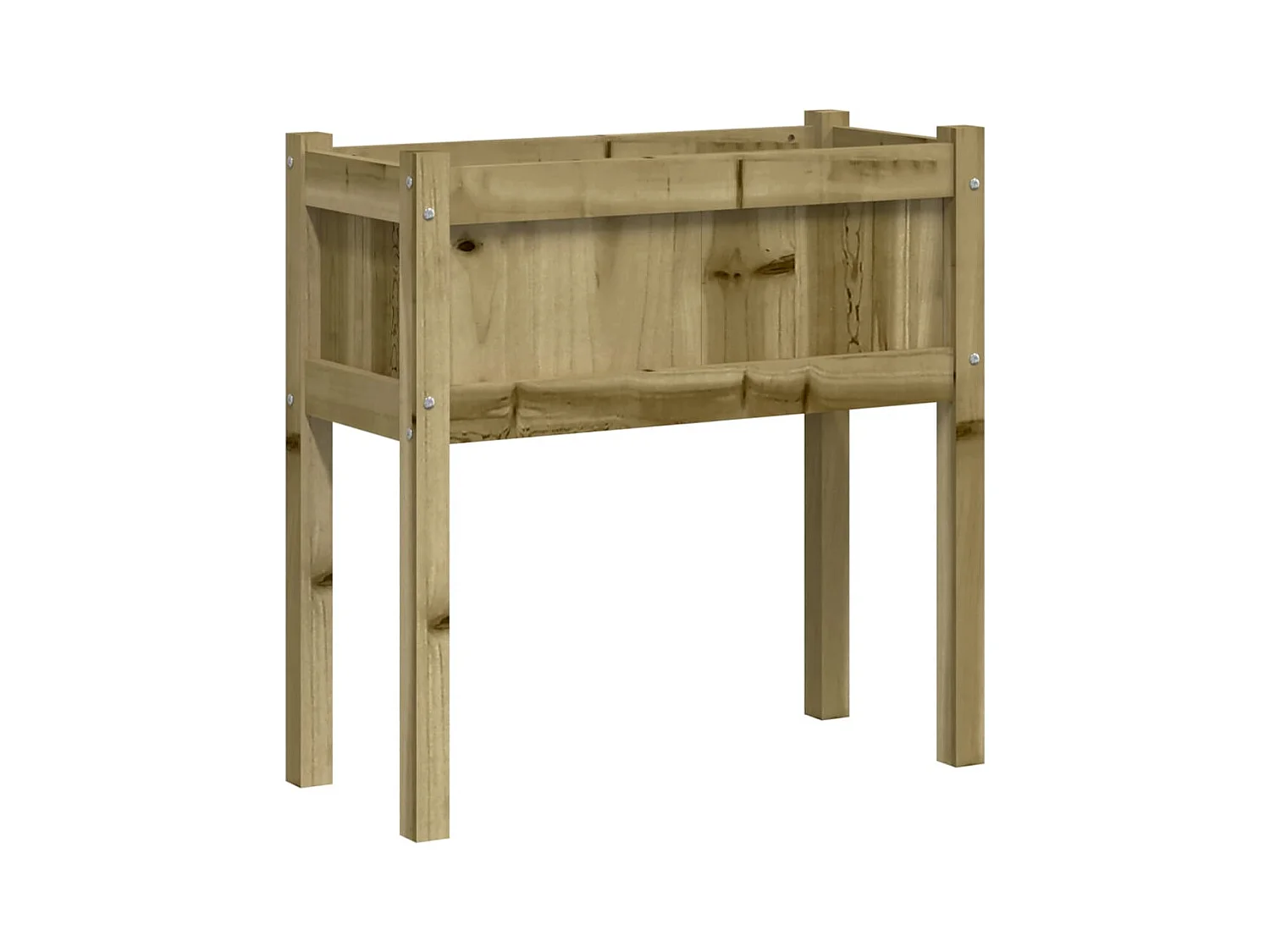 Jardinière bac lit surélevé bois marron 70 x 31 x 70 cm 02_0039015