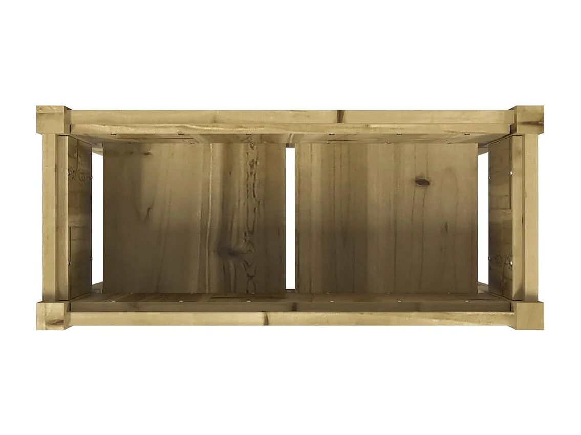 Jardinière bac lit surélevé bois marron 70 x 31 x 70 cm 02_0039015