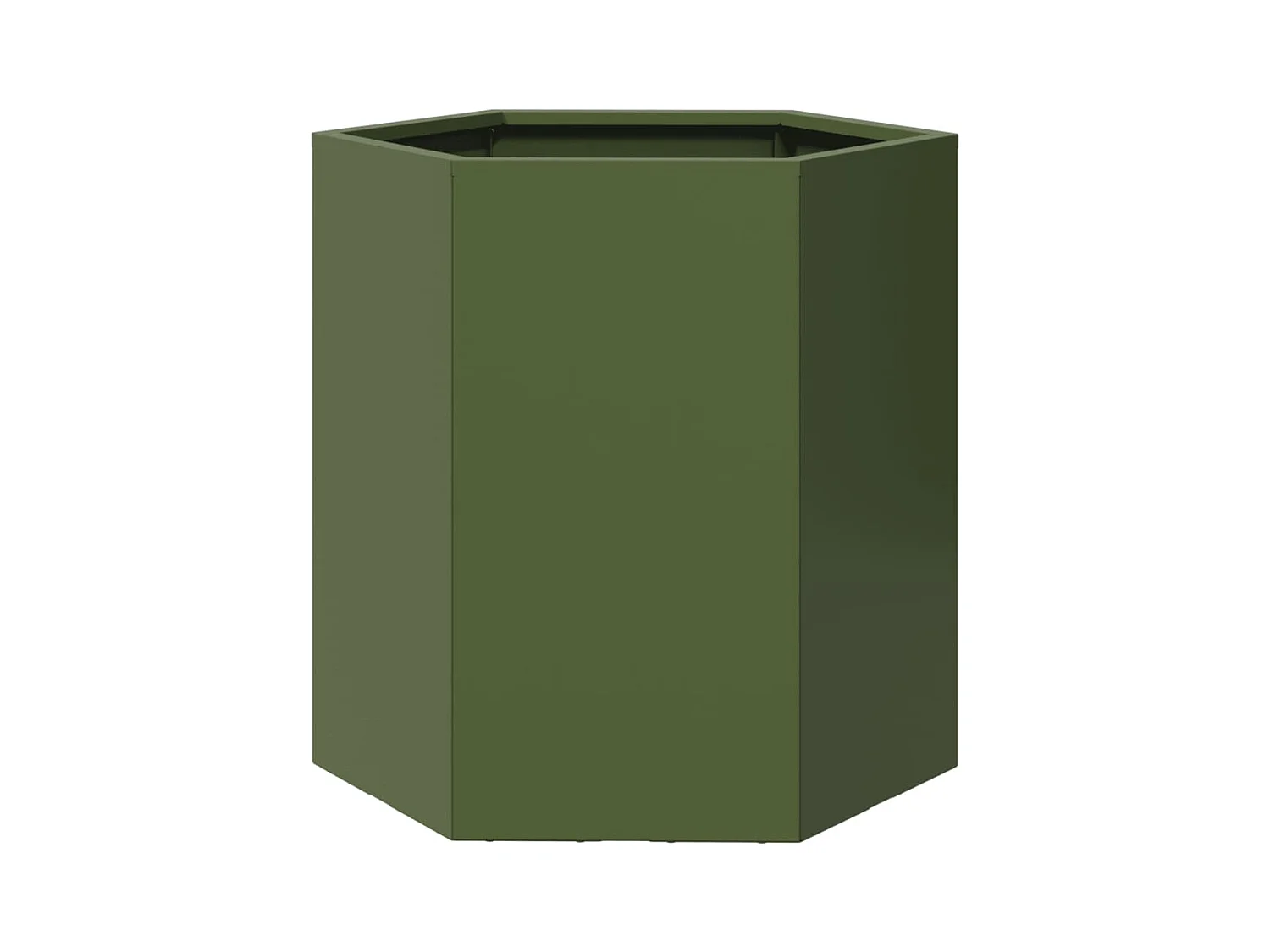 Fioriera rialzata per terrazza giardino olivo esagonale 46 x 40 x 45 cm acciaio verde 02_0038710
