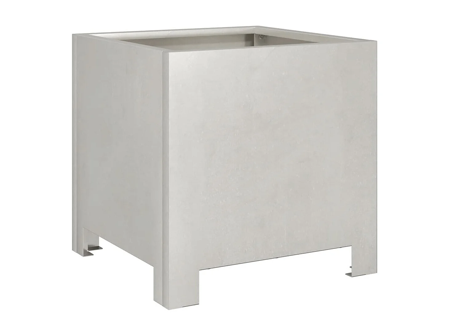 Fioriera rialzata per aiuole fioriere giardino terrazze set da 2 30 x 30 x 30 cm acciaio inox argento 02_0038922