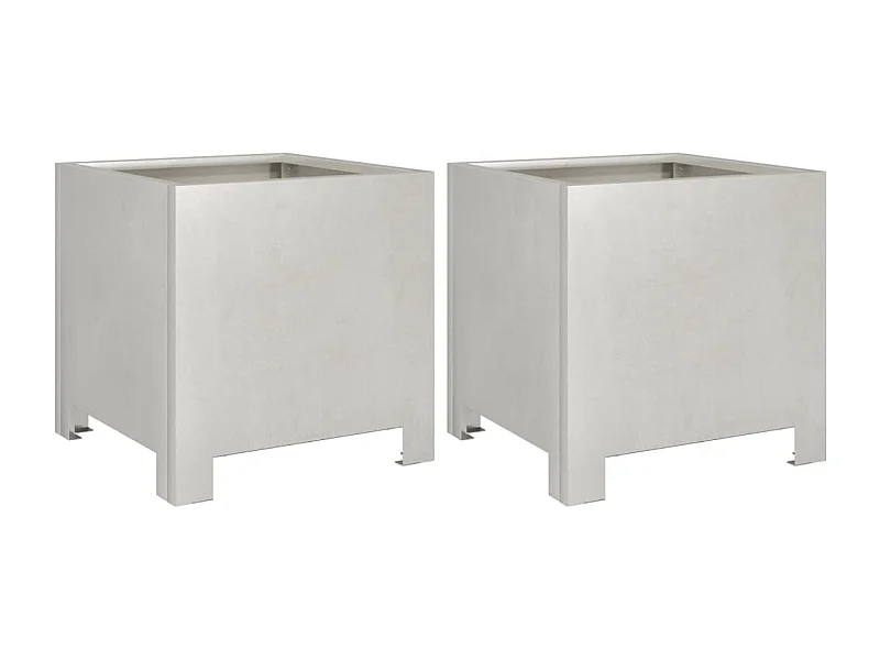 Jardinière bac lit surélevé argenté 30 x 30 x 30 cm 02_0038922