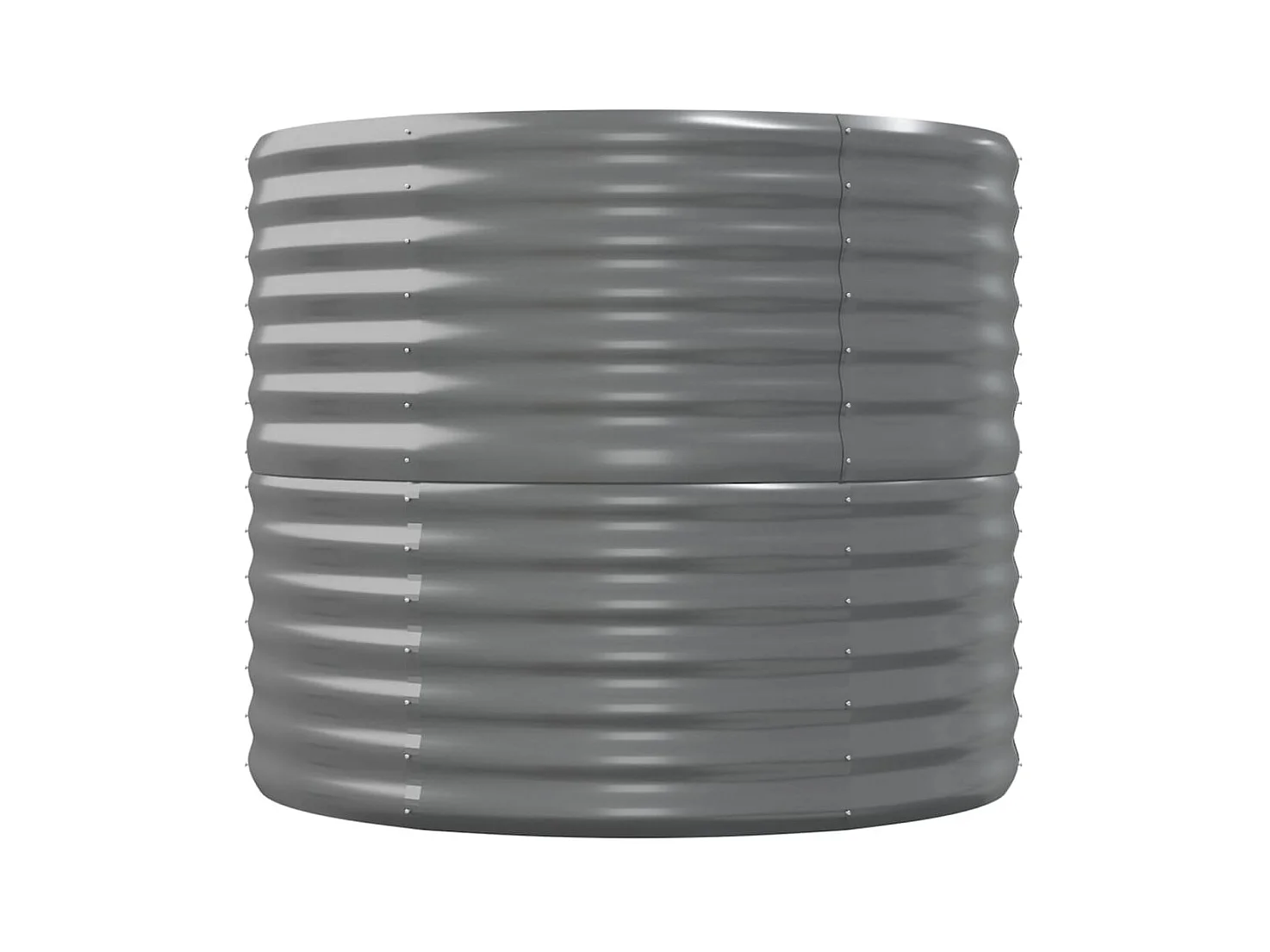 Fioriera rialzata per aiuola fioriere fioriere terrazza giardino giardino acciaio verniciato a polvere 152 x 80 x 68 cm grigio 02_0039586