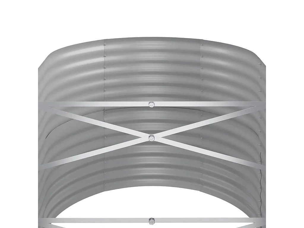 Fioriera rialzata per piante e fiori adatta per terrazze e giardini acciaio verniciato a polvere 152 x 80 x 68 cm grigio 02_0039586