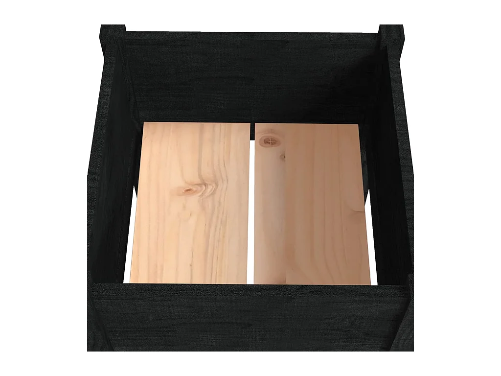 Jardinière bac lit surélevé bois marron 40 x 40 x 70 cm 02_0038901