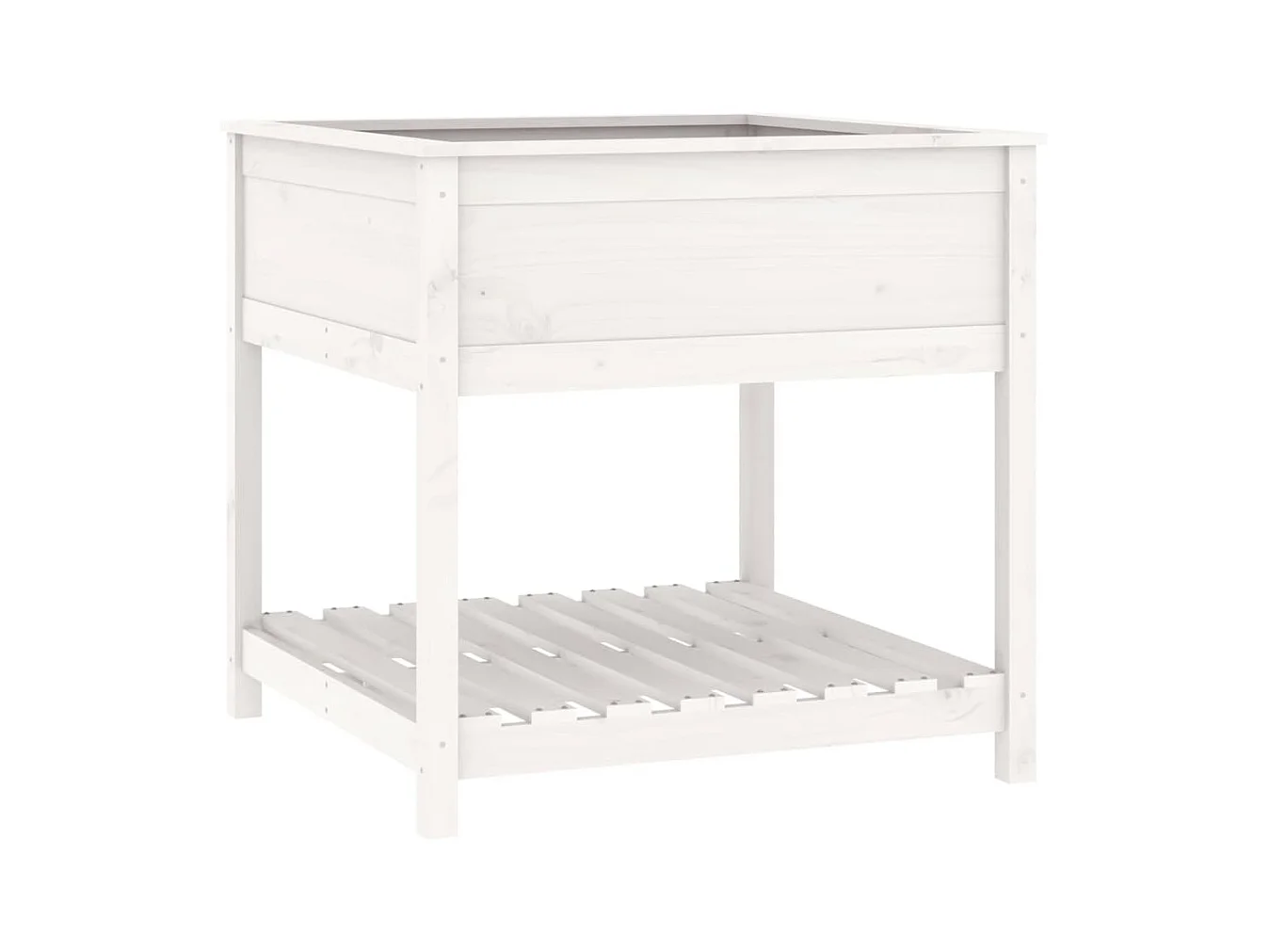 Jardinière bac lit surélevé bois blanche 82.5 x 82.5 x 81 cm 02_0038412