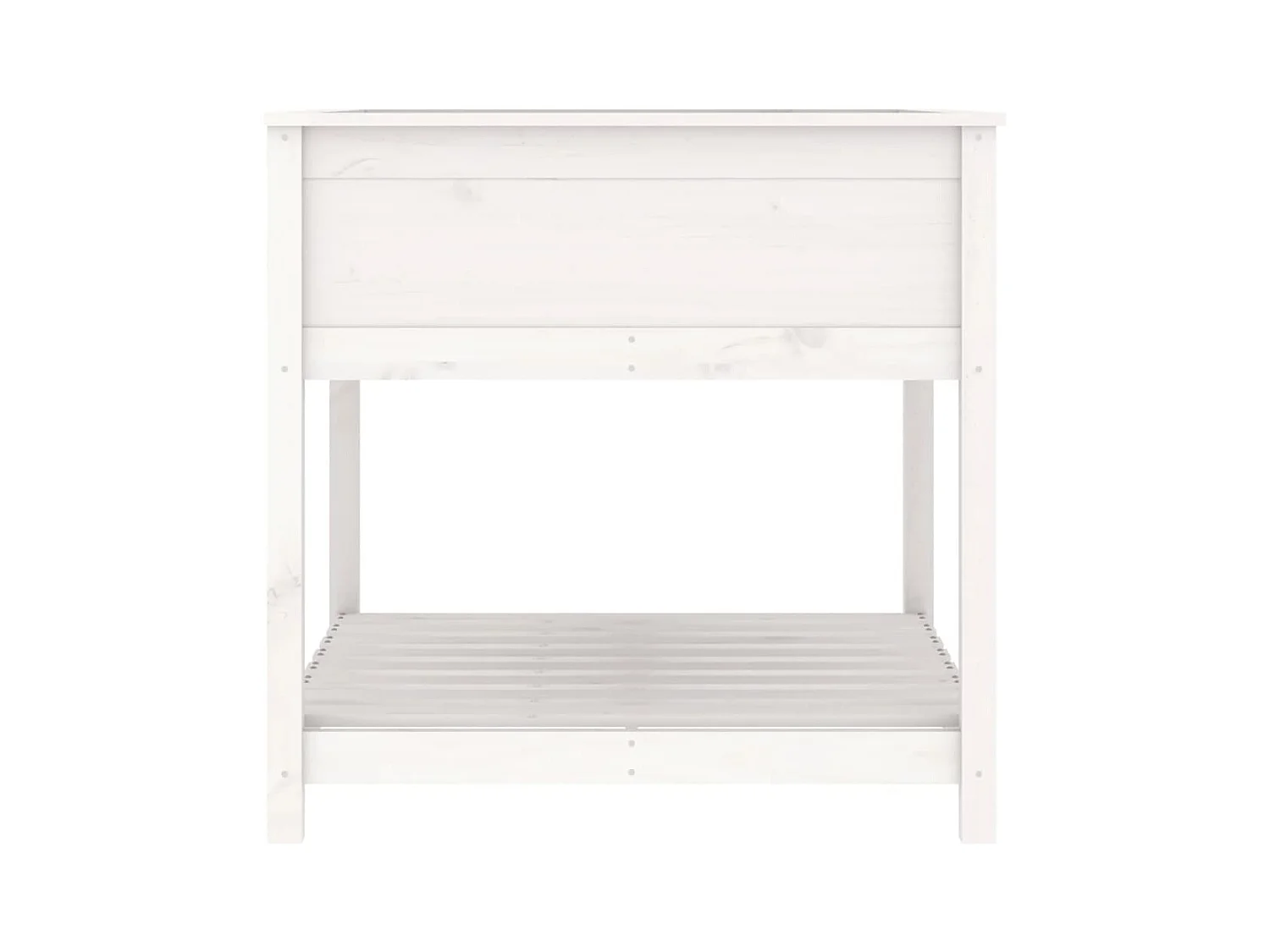 Jardinière bac lit surélevé bois blanche 82.5 x 82.5 x 81 cm 02_0038412