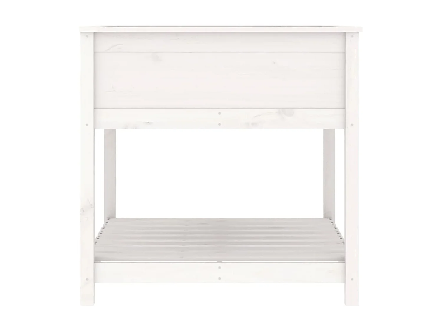 Jardinière bac lit surélevé bois blanche 82.5 x 82.5 x 81 cm 02_0038412