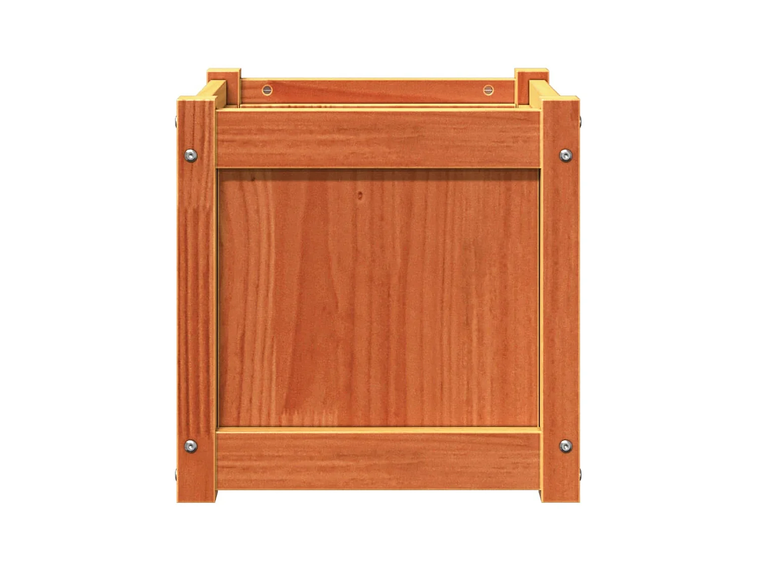 Vassoio per fioriera aiuola rialzata piante fiori giardino terrazze set da 2 cera legno massello di pino marrone 02_0039067