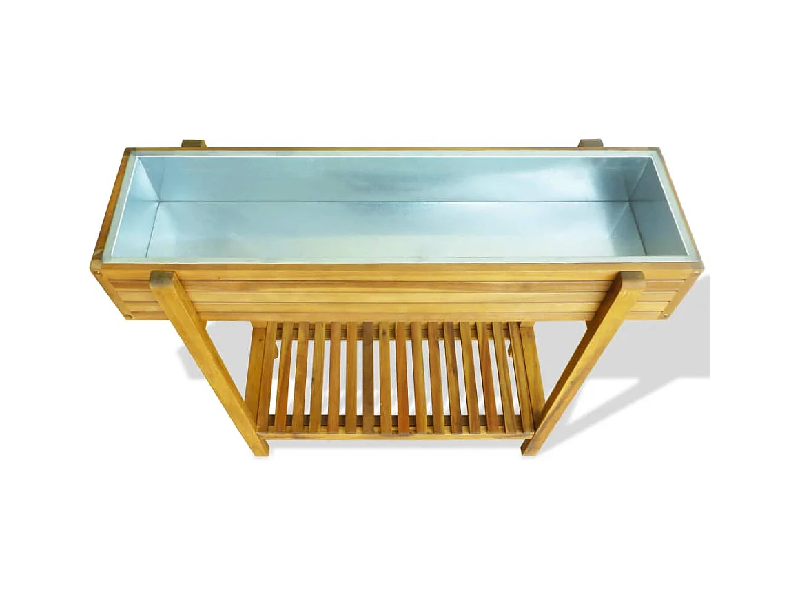 Jardinière bac lit surélevé bois marron 90 x 30 x 75 cm 02_0039776