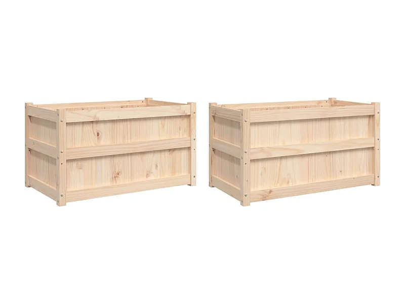 Jardinière bac lit surélevé bois marron 90 x 50 x 50 cm 02_0039047