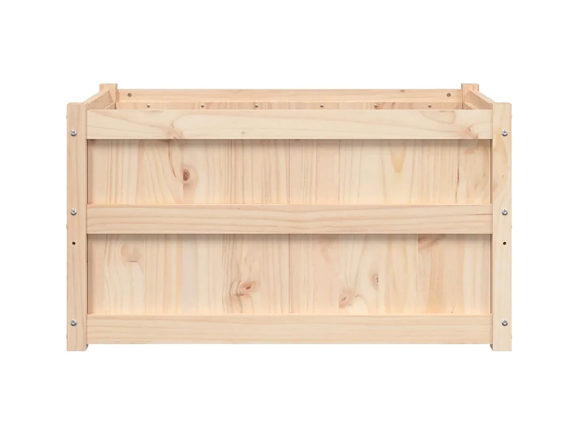 Jardinière bac lit surélevé bois marron 90 x 50 x 50 cm 02_0039047