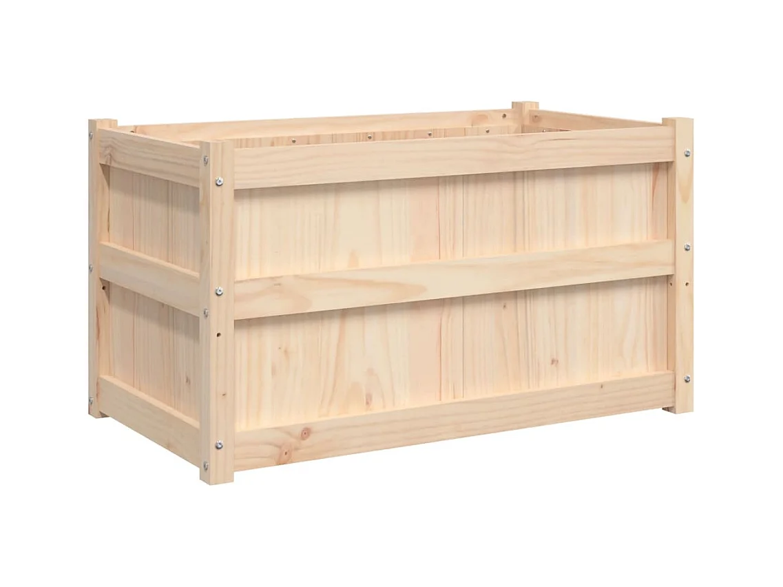 Jardinière bac lit surélevé bois marron 90 x 50 x 50 cm 02_0039047