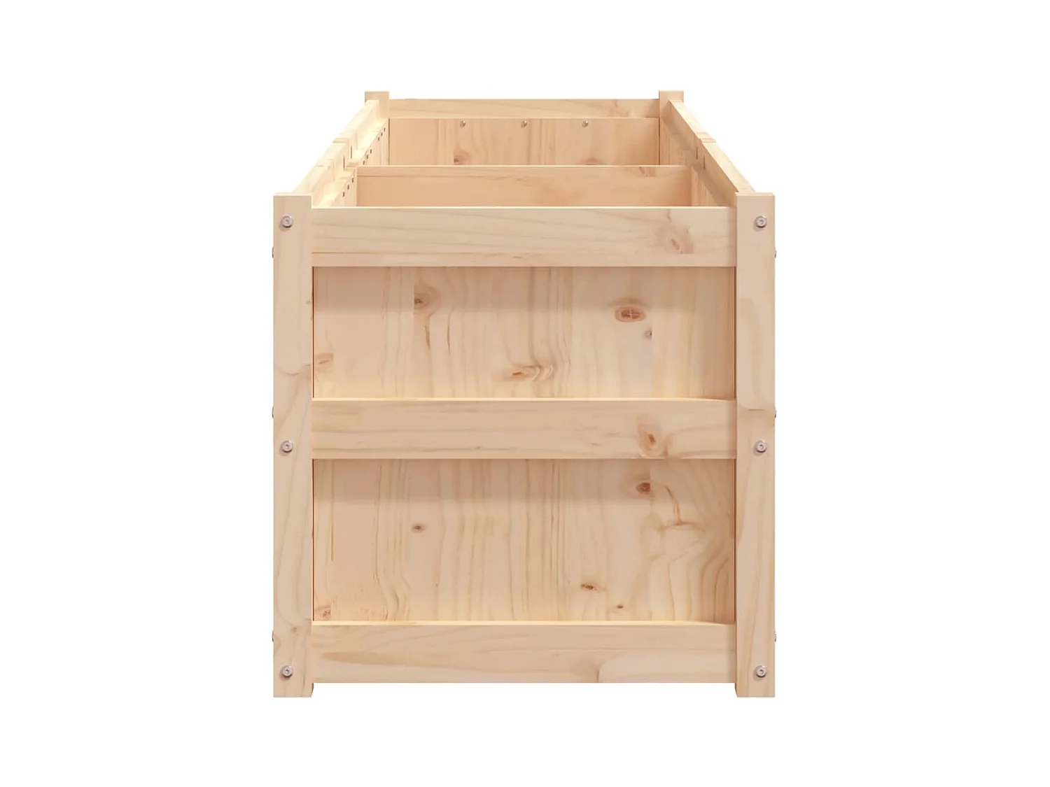 Macetero bancal elevado plantas flores terraza jardín 180 x 50 x 50 cm madera maciza de pino marrón 02_0037473