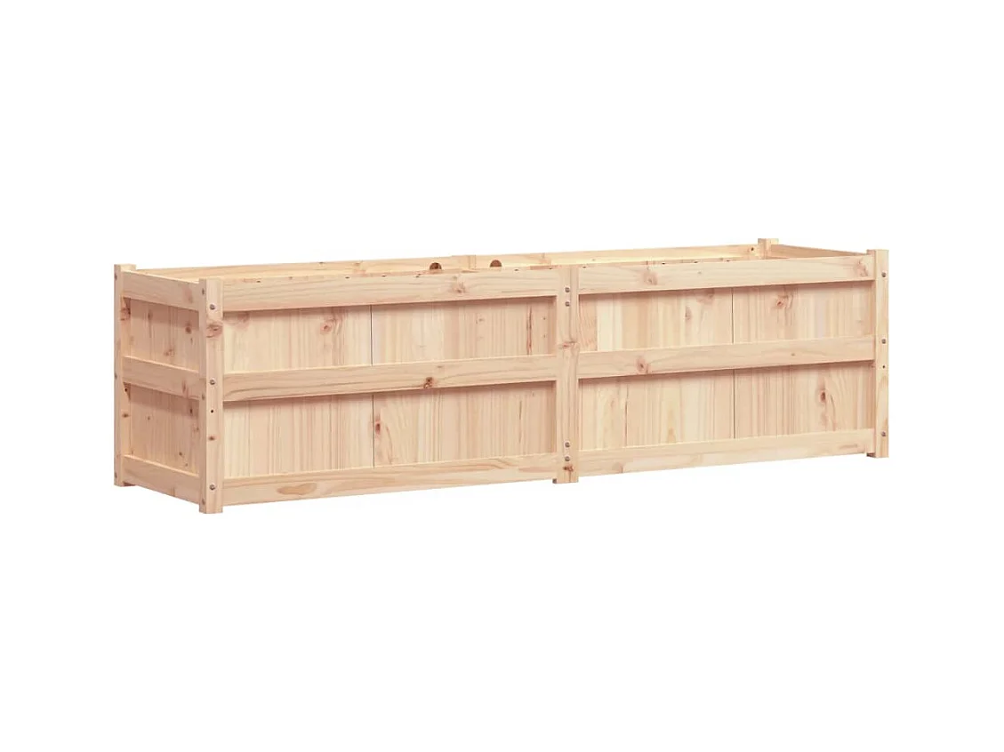 Jardinière bac lit surélevé bois marron 180 x 50 x 50 cm 02_0037473