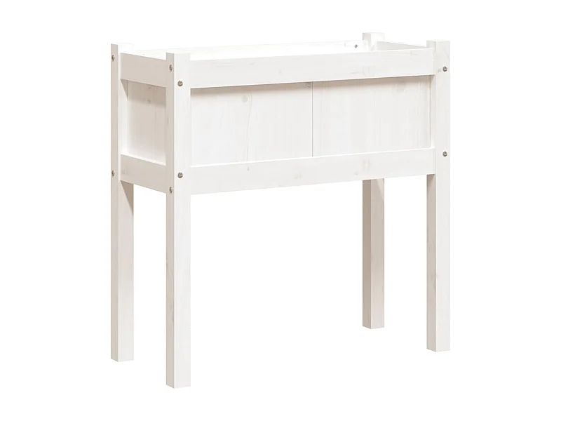 Jardinière bac lit surélevé bois blanche 70 x 31 x 70 cm 02_0038873