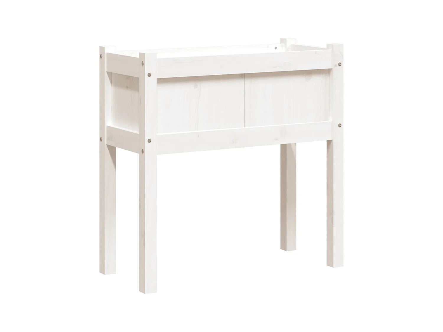 Jardinière bac lit surélevé bois blanche 70 x 31 x 70 cm 02_0038873