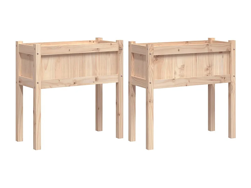 Jardinière bac lit surélevé bois marron 70 x 31 x 70 cm 02_0039019