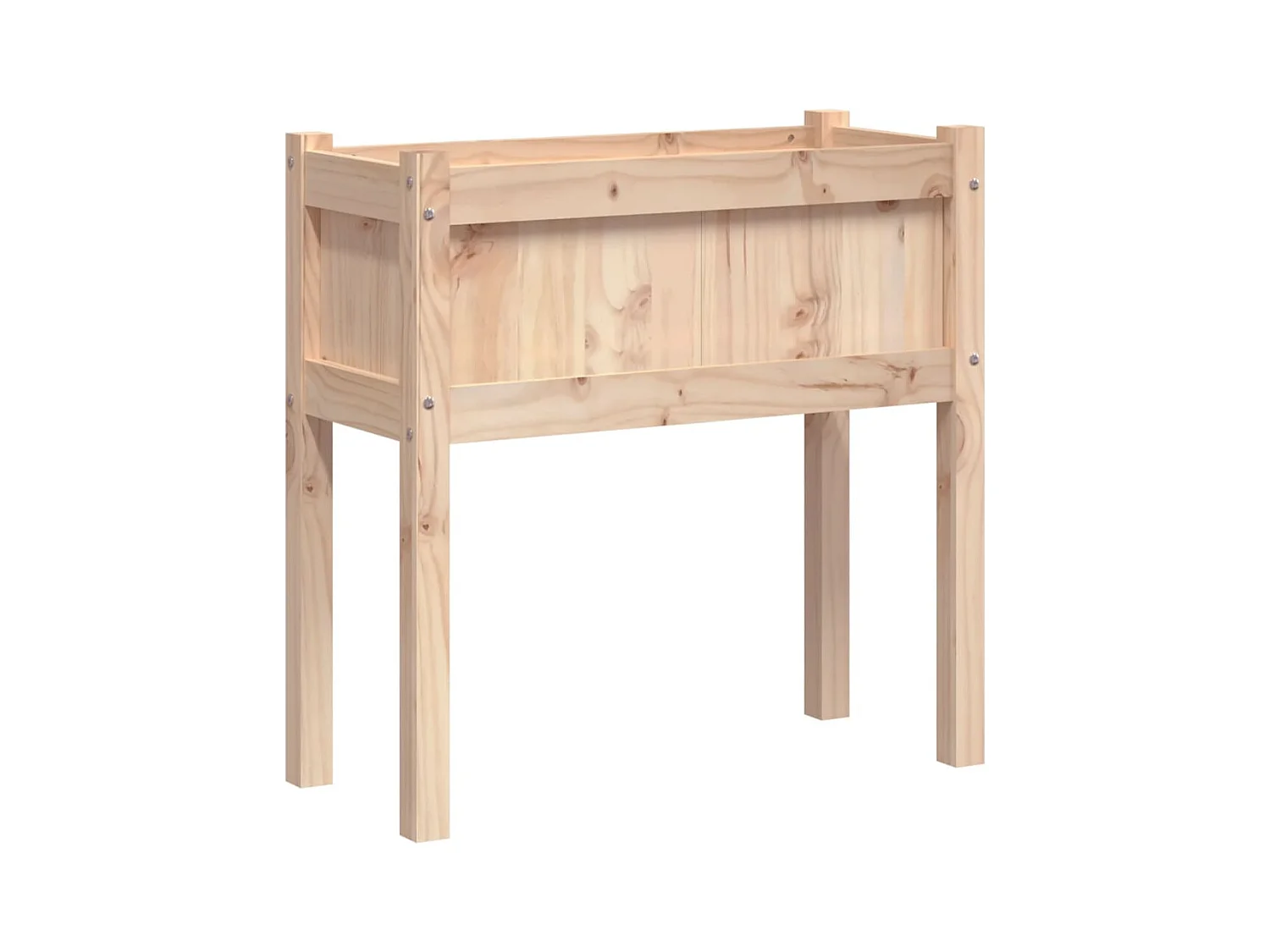 Jardinière bac lit surélevé bois marron 70 x 31 x 70 cm 02_0039019