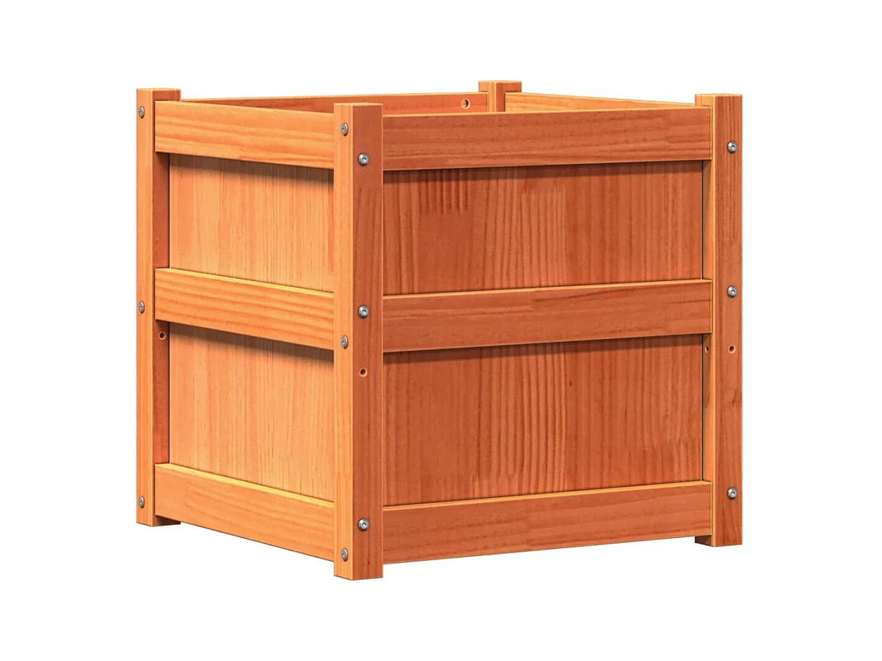 Jardinière bac lit surélevé bois marron 50 x 50 x 50 cm 02_0038463