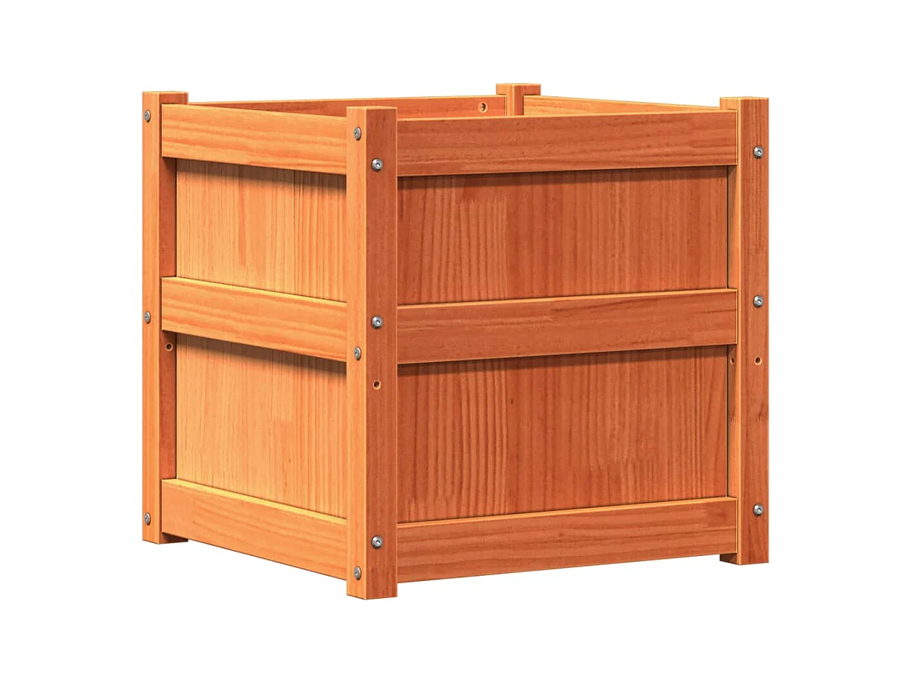 Jardinière bac lit surélevé bois marron 50 x 50 x 50 cm 02_0038463