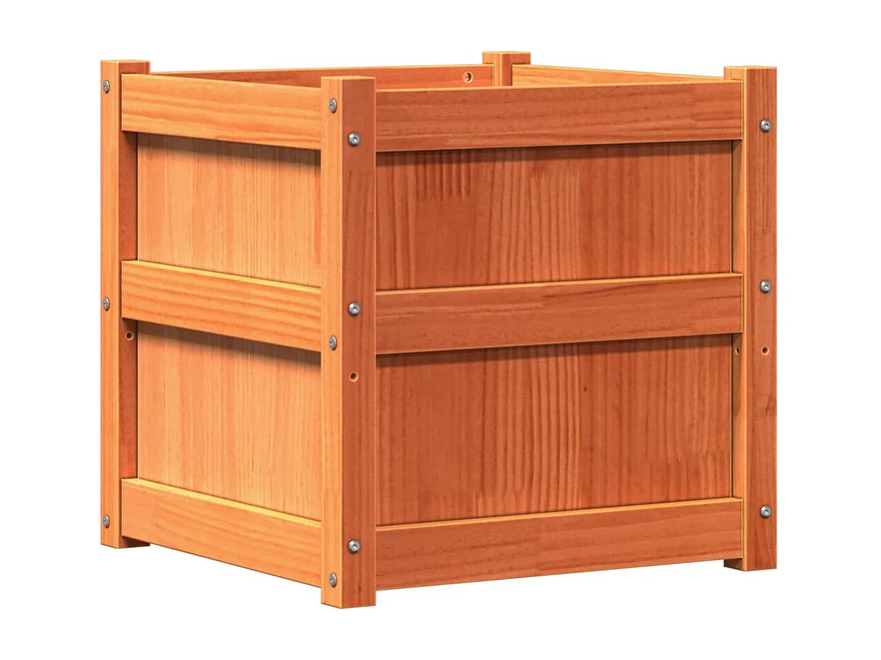 Jardinière bac lit surélevé bois marron 50 x 50 x 50 cm 02_0038463