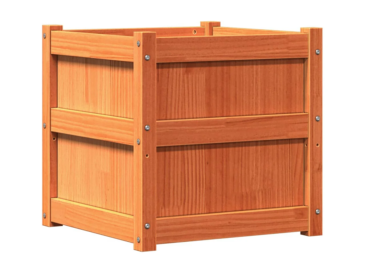 Jardinière bac lit surélevé bois marron 50 x 50 x 50 cm 02_0038463