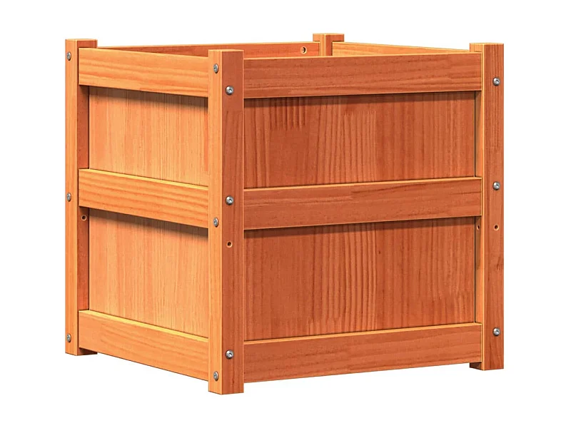 Jardinière bac lit surélevé bois marron 50 x 50 x 50 cm 02_0038463