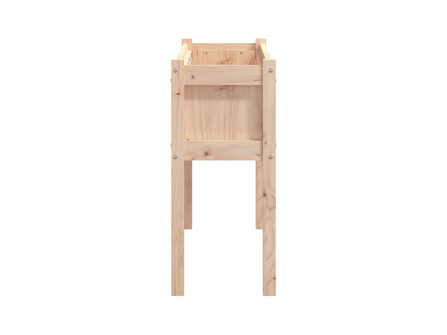 Vaso per fioriera aiuola rialzata piante fiori giardino terrazze con piedini 110 x 31 x 70 cm legno di pino massiccio marrone 02_0038869