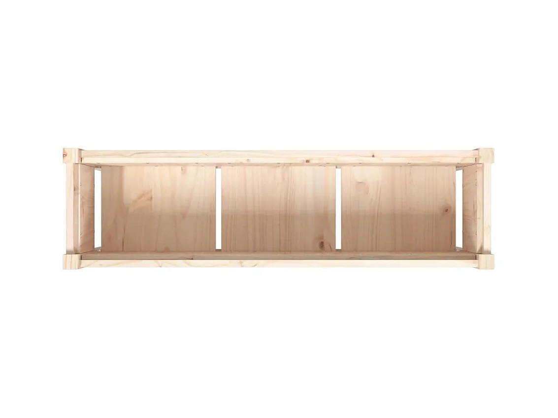 Vaso per fioriera aiuola rialzata piante fiori giardino terrazze con piedini 110 x 31 x 70 cm legno di pino massiccio marrone 02_0038869