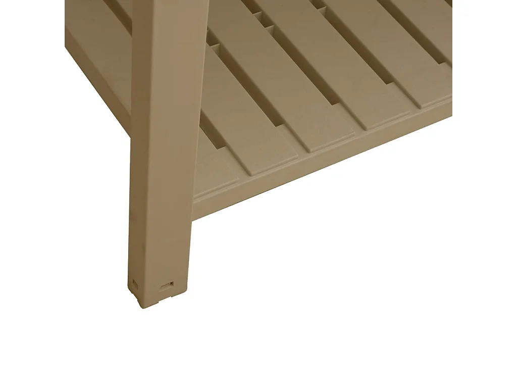 Fioriera rialzata per piante fiori terrazza giardino marrone chiaro 110 x 45 x 79 cm polipropilene 02_0039784