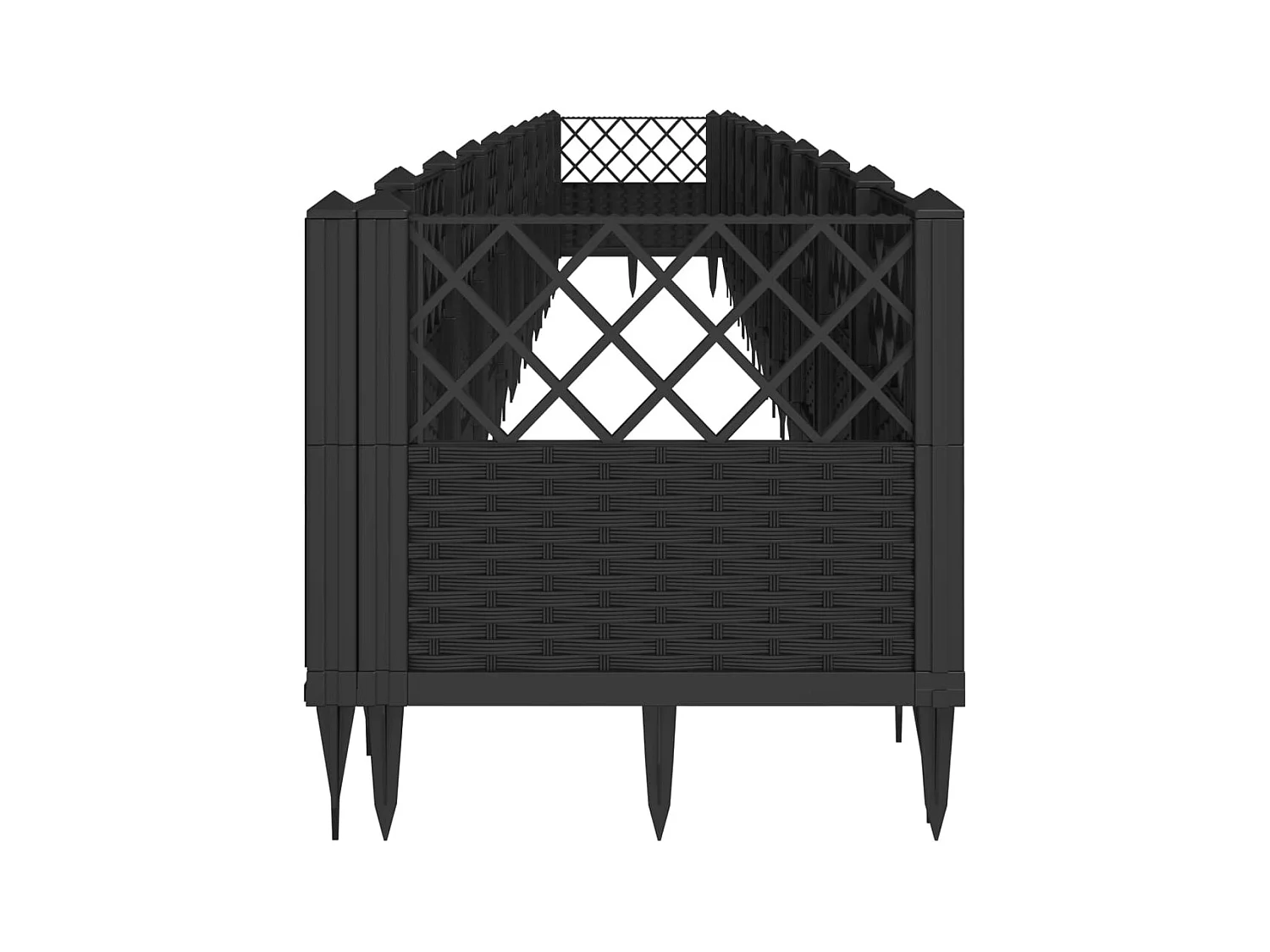 Jardinière bac lit surélevé noire 363 x 5 x 43 cm 02_0038196