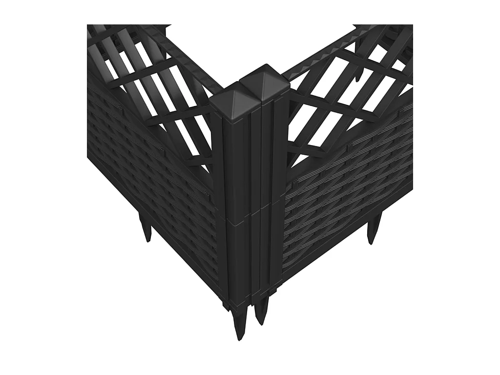 Jardinière bac lit surélevé noire 363 x 5 x 43 cm 02_0038196